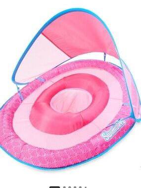 NEW Swimways Sun Canopy Spring Float with Hyper-Flate Valve: Baby Pool Lounger